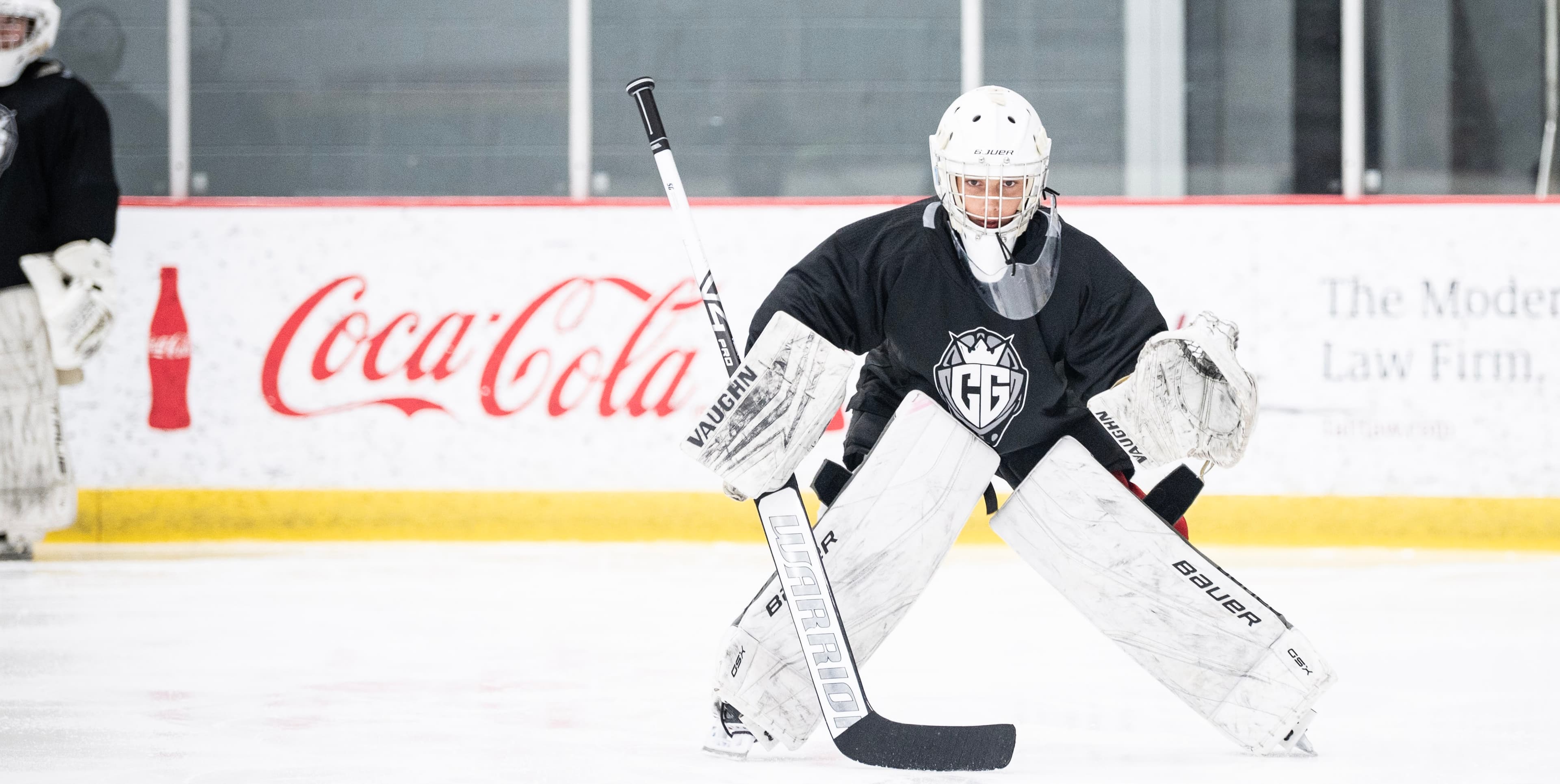 Goaltender in action